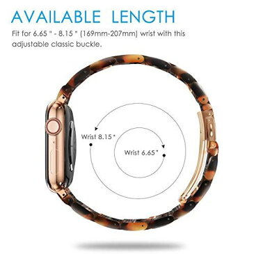 Fintie for Apple Watchバンド 42mm 44mm 時計バンド 樹脂製バンド 交換用ベルト アップルウォッチ 調整工具付き 軽量防水 Apple Watch Series 4 44mm / Series 3 Series 2 Series 1 42mm 対応（アンバー）