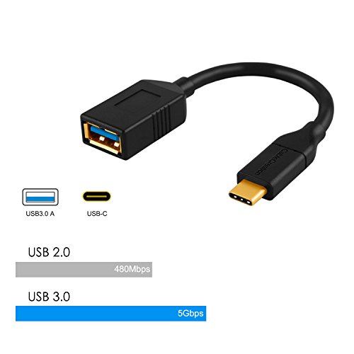 otg type-c，CableCreation USB 3.1 Type C to 標準USB 3.0 A メス 変換アダプターUSB-C OTGケーブル ブラック0.15m