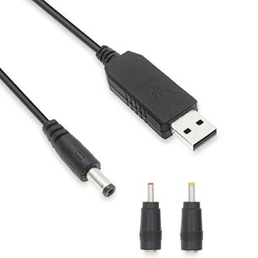 Mauknci USB 12V 昇圧 ケーブル USB A(5V) → DC(12V) 5V 12V 昇圧 DC USB 変換 外径5.5mm内径2.1mm 5V-12V DC ケーブル