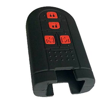 ZIAN ダイハツ/トヨタ車用 スマートキーケース 新型タント/新型ウェイク/新型ムーヴ キャンバス/新型トール 両側スライドドア専用設計 ダイハツシリコン製キーカバー(MY-DH4J-01) (ブラック2(赤いボタン))