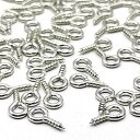ネジヒートン 4*8mm シルバー*100個 uvレジン アクセサリー パーツ 金具 ハンドメイド 手芸 クラフト DIY ネジ型【銀 4*8mm】