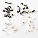 12ペア/セット 21x4.2mm メガネチェーン メガネ留め具 グラスコードパーツ 眼鏡チェーン 接続用ゴム 眼鏡補助物 透明クリア 柔軟性あり 使用簡単 アクセサリーパーツ 手芸 クラフト DIY用品 (ネジ)