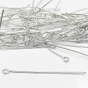 9ピン 100本 4.0cm シルバー アクセサリーパーツ 基礎金具 ピアス ブレスレット ネックレスなど ハンドメイド材料 DIY用 手芸素材 クラフト (シルバー, 4.0cm)