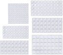 ソフトクッション ONUEMP戸当たりクッション 304粒 6サイズ粘着 ソフトクッション 透明 緩衝 防振 滑り止 キズ防止 食器棚粘着 半球形 丸型 角型ゴムクッション … 304粒主丸型