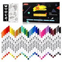 Shuttle Art 布描き用ペン 布ペン 布用マーカー ファブリック用 36色セット カラーペン 名前ペン 水性 速乾 耐水 布に印付け用 手作り ハンドメ...