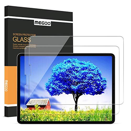 【2枚入り】MEGOO iPad Pro 11 インチ強化ガラス保護フィルム，貼りやすい，高い光透過性，極上のタッチ感，耐油汚れ、指紋防止， iPad pro 11 インチ（2018/2020新型）専用保護フィルム