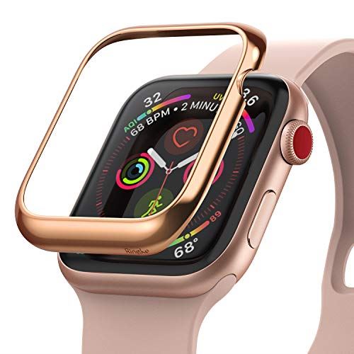 Apple Watch Series 3 42mm P[X XeX JX^ ی t[ ȒPt ^bN ^ Jo[ ϐFh~ AbvEHb` P[X [Bezel Styling 42-02 Rose Gold [YS[h]