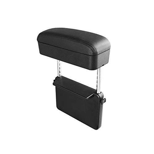 日産 エクストレイル（Nissan X-Trail 2014-2019）T32 HT32 HNT32 NT32 DNT31 対応 肘掛け コンソールボックス アームレスト収納ボックス 車用アームレスト 隙間アームレスト 車用収納ポケット (黒/黒ステッチ)