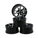 Mxfans 4個いれ アルミ合金 アップグレードパーツ 5スポークY形 12ミリメートルのドライブヘックス ホイールリム RC1:10オンロードレーシングカー...