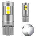 T10 LED 爆光 キャンセラー内蔵 車検対応 9個3030チップ12V-24V カー/バイク ポジション ナンバー灯/ルームランプ/ホワイト(4個入り) (ホワイト 2個セット)