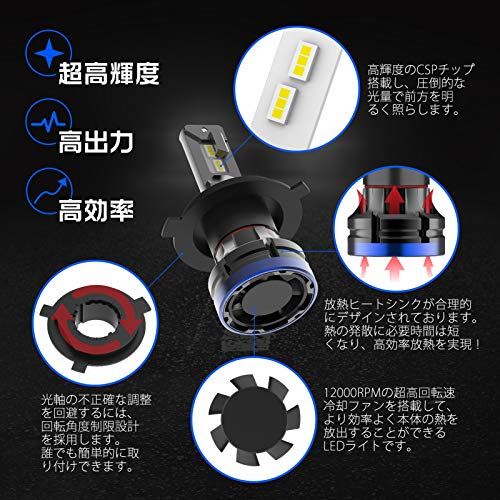 ヘッドライト Led H4 Hi Lo 車用ledヘッドライト 年最新モデル 車 バイク用 100lm 6000lm 2 6000k 車検対応 12v 放熱ファン付き 時間長寿命 2個セット Wes Store ヘッドライト Led H4 Hi Lo 車用ledヘッドライト 年最新モデル 車 バイク用 100lm 6000lm 2 6000k 車検対応 12v 放熱ファン付き 時間長寿命 2個セット Wes Store