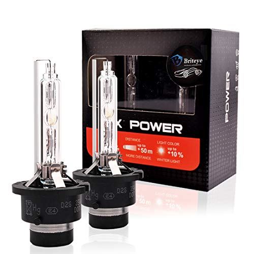 Briteye(まぶしい) 車用 ヘッドライト HID D2S 35W 8000K バルブ 高輝度 純正交換用 HID ヘッドライト球 Xenon 12V（2個入り） D2S-8000K