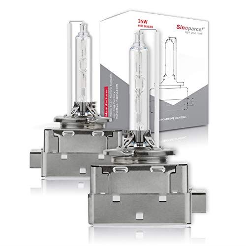 Sinoparcel D1S HIDバルブ 車用ヘッドライト D1C 35W Xenon HIDバルブ 純正交換 6000K発光色選択可能 明るさアップ 加工なし 2個入り