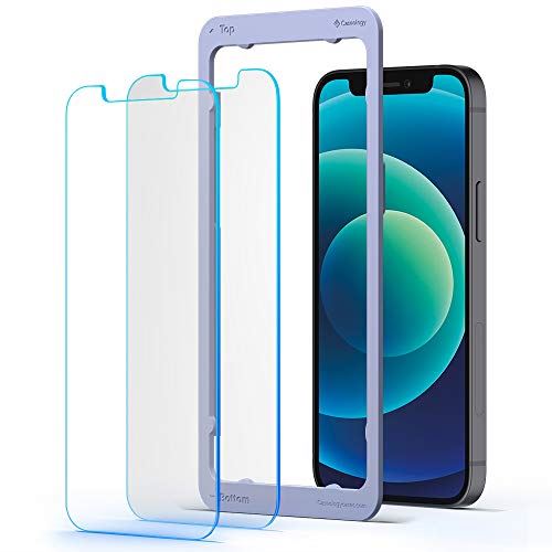 Caseology 2枚 iPhone 12 mini ガラスフィルム ガイド枠 9H 硬度 保護フィルム 高透過率 互換性 プレミアム 強化ガラス