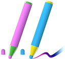 Ciscle タッチペン 子供用スタイラスペン クレヨン 握りやすい スラスラ ほとんどの絵描きAPPに対応 iPad/iPhone/Androidに対応 誕生日プレゼント クリスマ スギフト 2本組 ブルー ピンク