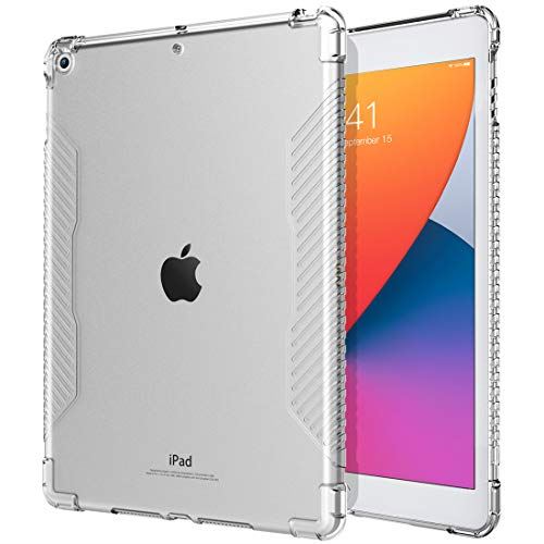 iPad 8 ケース 2020 iPad 10.2 ケース 2019 TiMOVO iPad ケース 2020/2019 NEWモデル 第8世代/第7世代 10.2インチ タブレット カバー 四角加工 耐衝撃 落下防止 透明TPU製 滑り止め 着脱簡単 超薄 Clear