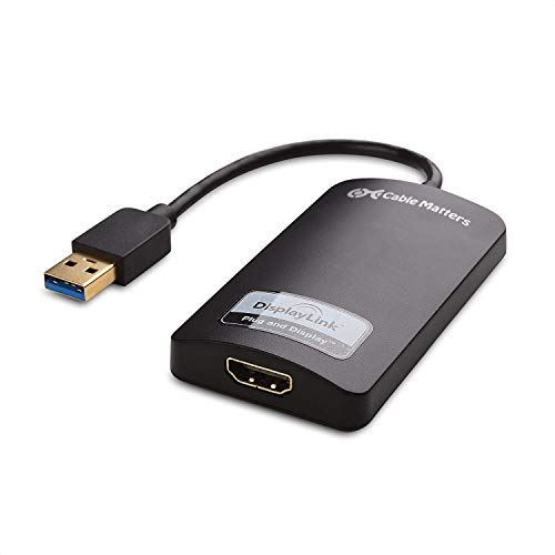 Cable Matters USB HDMI 変換アダプター USB 3.0 HDMI 変換 HDMI-DVI アダプター付属 USB DVI 対応 1440P解像度 Windows用 ブラック