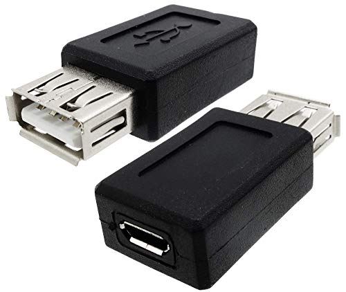 オーディオファン USB変換アダプタ microUSB メス - USB-A メス 2個