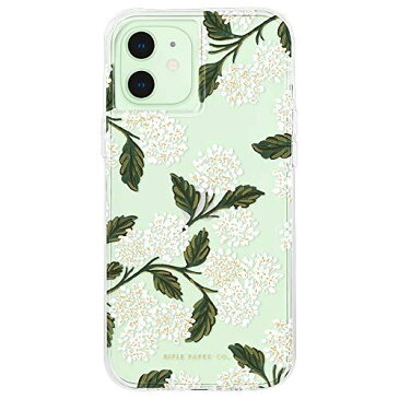 【Rifle Paper Co. by Case-Mate】 抗菌・3.0m 落下耐衝撃ハイブリッドケース ライフルペーパー Clear Hydrangea White/w Micropel for iPhone 12 mini CM043620
