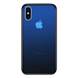 SUMart iPhone X  ǡ 饹 9H TPUХѡ ϡɥ  qiб Ĥɻ (iPhone X, ֥롼)