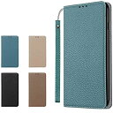 Clicsun iPhoneXR ケース 高級牛本革ケース 手帳型 アイフォンXR カバー 本革 レザー カバー スタンド機能 ストラップ付き マグネット式 カ...