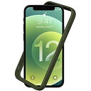 RhinoShield iPhone 12 Mini CrashGuard NXバンパーケース - 3.5mの落下衝撃からも保護 背面のないスタイリッシュデザイン - カーキ iPhone 12 Mini - カーキ