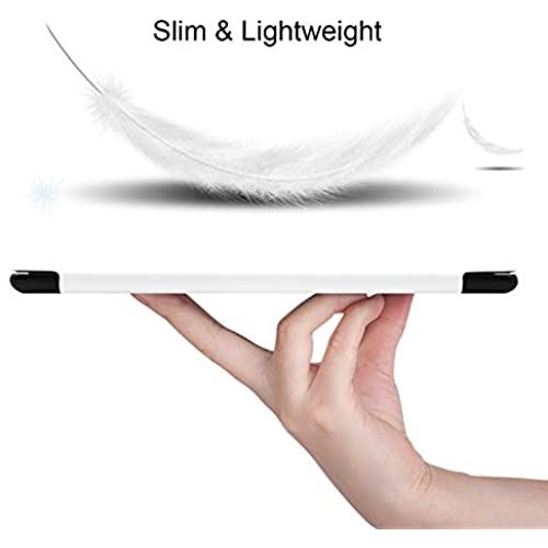 Samsung Galaxy TAB A 10.1 ケース サムスン Galaxy TAB A 10.1 2019 T510/T515 カバー 【Jinmdz】軽量 薄型 耐衝撃 傷防止 PU レザー スマートカバー ハード 背面 三つ折り スタンド オートスリープ ウェイクアップ 機能 Galaxy TAB A ホワイト