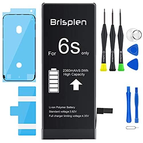 Brisplen iPhone 6S バッテリー 交換用 大容量 2360mAh 3.82V PSE認証品 アイホン6S用 互換バッテリー 説明書 工具付 固定用両面テープ 防水テープ付