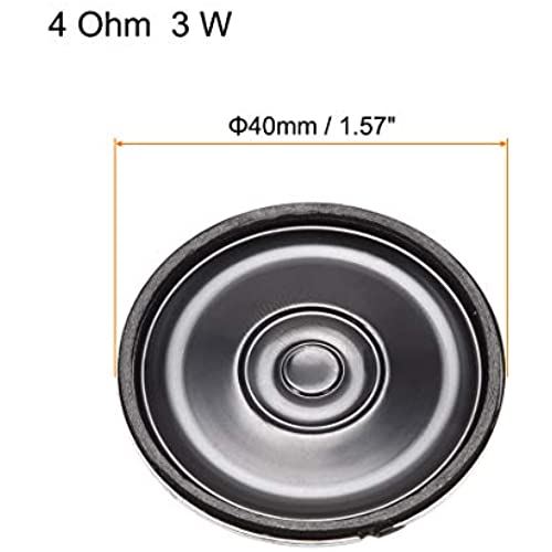 uxcell 磁気スピーカー 交換用スピーカー 3 W 4 Ω DIY 40mm ラウンドシェイプ DVD/...