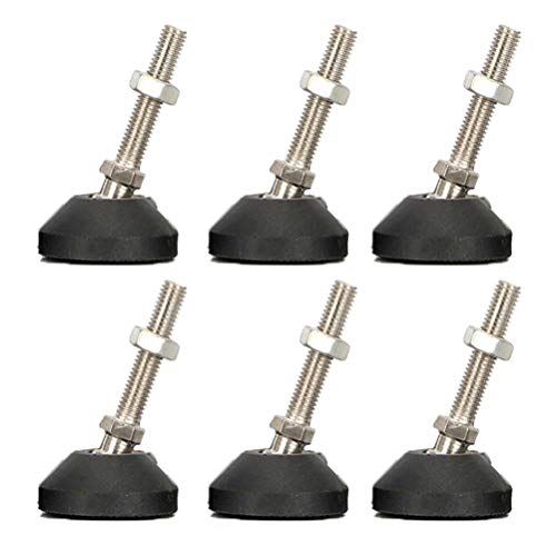 Wolfride 6個入り 家具足 固定脚 アジャストボルト 機械レベリング足 滑り止め 家具アジャスター足 防..