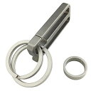 TAKES チタン製 ベルトクリップ キークリップ キーホルダー キーリング キーチェーン カラビナ 人気【2021年最新】(カスタマイズ用 接続リング付き)