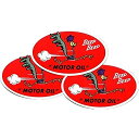 【3枚セット】 『Road Runner MOTOR OIL』 レーシングステッカー 世田谷ベース