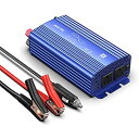 BESTEK 正弦波 インバーター シガーソケット コンセント 500W DC12VをAC100Vに変換 USB2ポート搭載 車載用インバーター カーインバーター 12V車専用 青 MRZ5010BU-BL