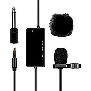 MUZAGATAミニクリップオンマイクピンマイクコンデンサーマイク在宅勤務に最適 iPhone/iPad/Android/PC/YouTubeと互換性のあるカメラTikTokVlogビデオ撮影カラオケ録音ビデオ会議(3.5mmジャック)通販セール