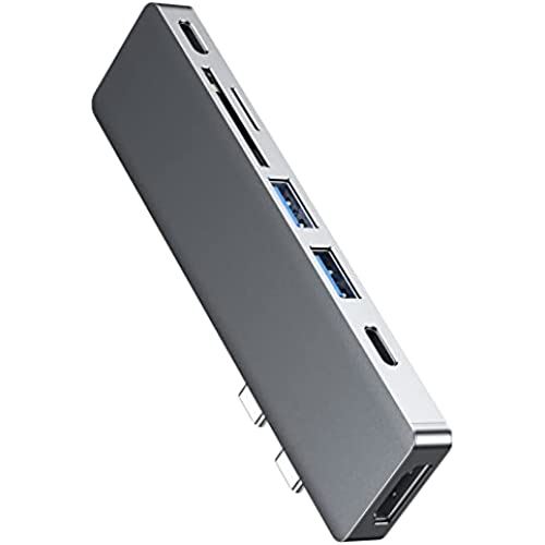 GIISSMO USB C ハブ Macbook Air Pro 2021 超軽量 7ポート USB Type C ハブ USB C HDMI 変換アダプタ スペースグレー