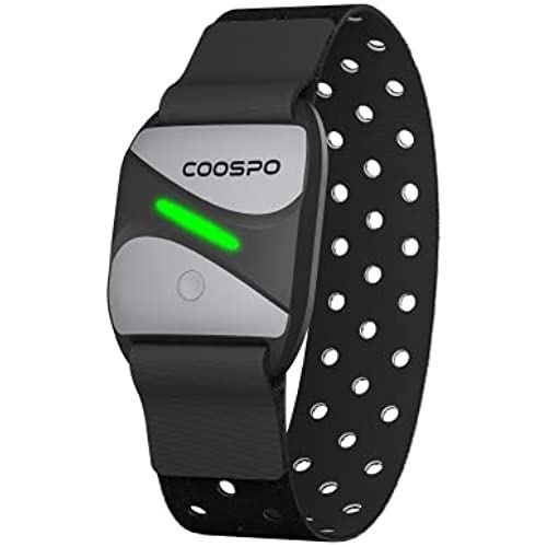 COOSPO 心拍計アームバンド 心拍センサー 光学式 ハートレートモニター Bluetooth&ANT+対応 IP67防水 心拍数ゾーンLEDインジケータライト Strava、Zwift、Wahoo用 COOSPO 心拍計アームバンド 心拍センサー 光学式 ハートレートモニター Bluetooth&ANT+対応 IP67防水 心拍数ゾーンLEDインジケータライト Strava、Zwift、Wahoo用