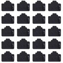 KAUMO LANポート RJ45 カバー キャップ シリコン製 保護/防塵/誤接続防止 (ブラック, 20個)