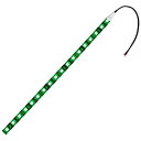 【2本入り】 12V 防水 LED テープライト 3チップ 15cm (黒ベース) 発光色:緑色