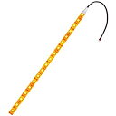 【2本入り】 LEDテープライト 12V 防水 3チップ 10cm (白ベース) 発光色:黄色