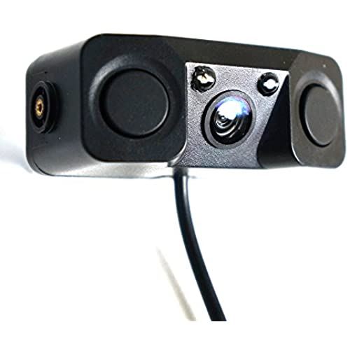 バックカメラ センサー ブザー付き LEDライト パーキング Wセンサー 広角120度 バックセンサー C893B