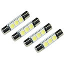 PA 激光LED 5050 T6.3x30mm 三連SMDバニティランプ(白光 ホワイト）4個セット