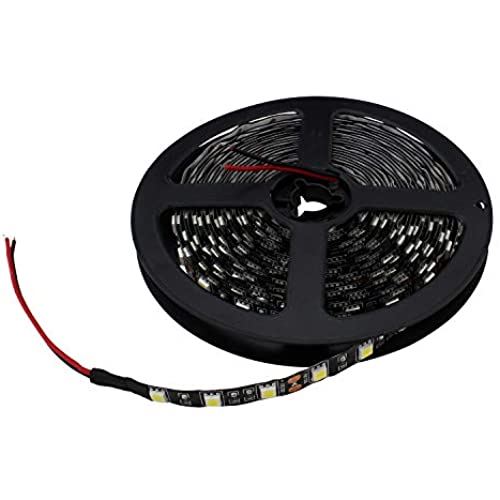 LEDテープライト 12V 非防水 3チップ 5メール 両端子 (赤色/黒ベース)