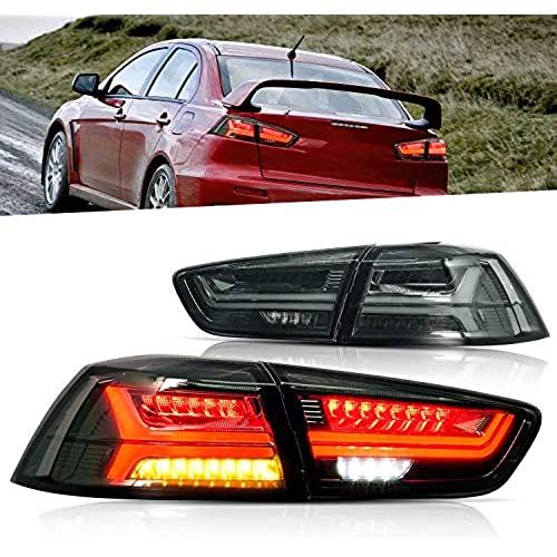 LUYUN 三菱 ランエボX テールランプ ランサーエボリューション10 ランエボ10 テールライト 全LED スモーク FOR MITSUBISHI LANCER EVO X TAIL LIGHTS LAMPS テールランプ1