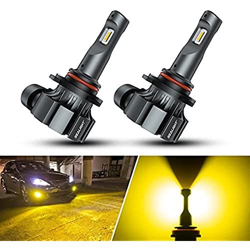 SEALIGHT フォグランプ LED HB4 イエローフォグバルブ黄色 車検対応 高輝度 12V キャンセラー内蔵 CSP6連チップ搭載 3000K 50000時間以上寿命 (2個入り) SF2シリーズ SF2-HB4-イエロー