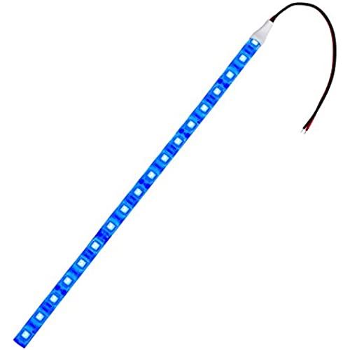【2本入り】 LEDテープライト 12V 防水 3チップ 30cm (白ベース) 発光色：青色