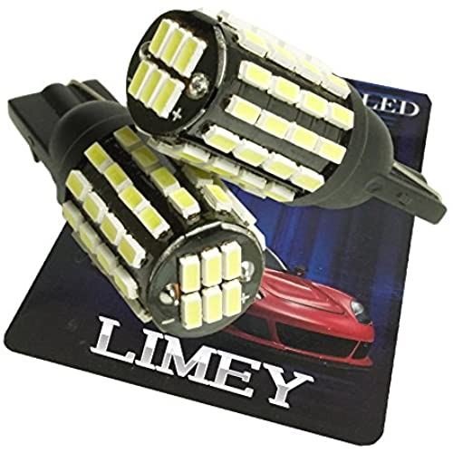 LIMEY T10 T16 兼用 LED ポジションランプ バックランプ ライトブルー 400LM 3W 爆光 54連 無極性 12V車 ledバルブ 2個入