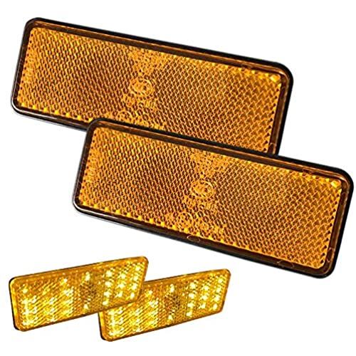 Discover winds LED リフレクター バイク カスタム ダブル発光 角形 ブレーキ マーカー トレーラー 反..