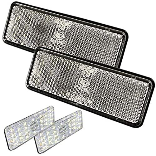 Discover winds LED リフレクター バイク カスタム ダブル発光 角形 ブレーキ マーカー トレーラー 反..