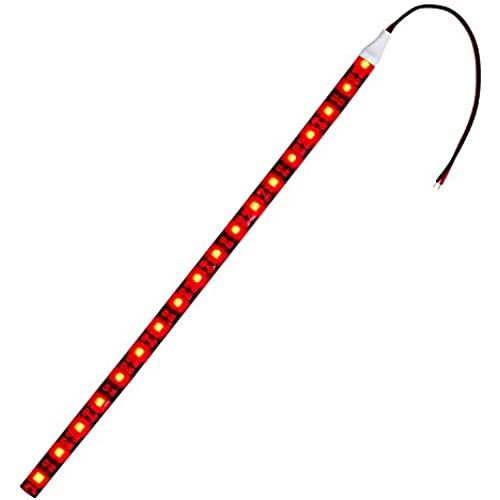 【2本入り】 LEDテープライト 12V 防水 3チップ 15cm (黒ベース) 発光色：赤色