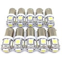 BA9S 5連 10個セット 12/24V選択 LED G14 庫内灯 角マーカー ルーム球 マップランプ 角マーカー S-80 24V用クリアホワイト